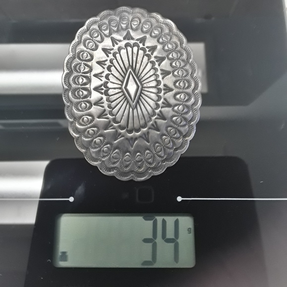 🚫SOLD🚫Vtg Sterling Navajo Concho Pendant - Picture 2 of 8